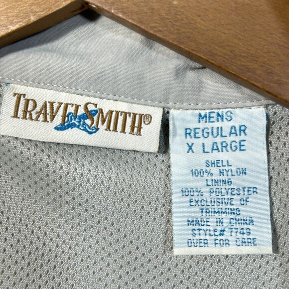 TRAVELSMITH Vest Mens XL Tan Cargo Utility Travel Photography Safari Hiking - Picture 2 of 7